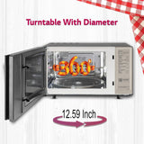 LG MJEN286VI 28L Charcoal Convection Microwave Oven with Healthy Heart Auto Cook, Diet Fry, 360° Motorised Rotisserie & Charcoal Lighting Heater, Black