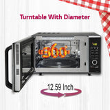 LG 28 L Charcoal Convection Microwave Oven (MJ2887BFUM, Black, with 360° Motorised Rotisserie & Charcoal Lighting Heater with 10 years warranty)