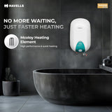 Havells Instanio Prime 15L Storage Water Heater(Geyser)|Faster Heating|Safer to use|Saves electricity|Engineered for Hard Water|Color Changing LED Indicator|Anti Rust Tank|Heavy Duty Heating Element