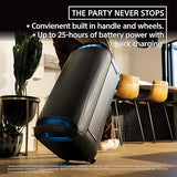 Sony SRS-XV800 X-Series Wireless Portable Bluetooth Karaoke Party Speaker IPX4 Splash-Resistant with 25 Hour-Battery, Built-in Handle and Wheels, Omnidirectional Sound, and Ambient Lights (Open Box / Without Box)