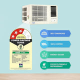 Blue Star 0.8 Ton 3 Star Fixed Speed Window AC (Copper, Turbo Cool, Fan Modes-Auto/High/Medium/Low, Hydrophilic Blue Fins, Dust Filters, Self-Diagnosis, WFE309L, White)