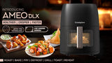 Crompton Ameo DLX 4.2L Digital Air Fryer with Live Cooking Window | 1450W Super Helix Heating | 7-in-1 Functions | Quick Fry Technology | Low Noise | Oil-Free Healthy Cooking | 2 Year Warranty