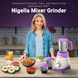 Crompton Nigella 500 Watts Mixer Grinder (ACGM-NIGELLA500W3J) Lavender & white