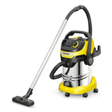 KARCHER WD 6 P S V-30/6/22/T |30 litres Stainless Steel Capacity|Power Socket|Blower Function|6 m Cable with 2.2 m Suction Hose| Efficient Cleaning Wet and Dry Vacuum Cleaner