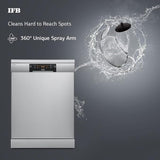 IFB 16 Place Settings ‎Hot water wash Free Standing Dishwasher (Neptune SX2, Pearl Grey, In Built Heater with Turbo Drying, Perfect for Indian Utensils) (Open Box / Without Box)