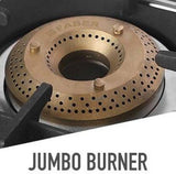Faber 4 Burner Gas Cooktop with Brass Burners, Manual Ignition, Toughened Glass & Powder-Coated Pan Supports – Cooktop Remo 4BB BK