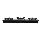 Faber Slim 3 Burner Glass Gas Stove Remo 3BB BK | Brass Burners, Jumbo Burner Cooktop