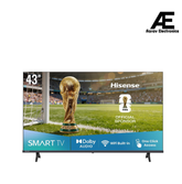 Hisense 43 Inch (108 cm) Full HD Smart LED TV | Dolby Audio | Bezel-Less Design | VIDAA Smart OS | Built-in Wi-Fi | Screen Mirroring | 2 HDMI | 2 USB (43E4S, Black)