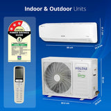 Voltas 2 Ton, 3 star 4 In-1 Adjustable Inverter Split AC,- 243 V Vectra Elegant ,White