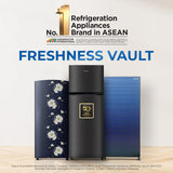 SHARP 613L 2 Star J-Tech Inverter Frost Free Double Door Refrigerator (SJGP60TBKEC, Glass Black, Plasmacluster Ions, Express Freeze, Hybrid Cooling)