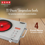 USHA IR2200TCW Infrared Induction Cooktop with grill