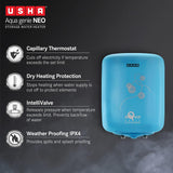 Usha Aquagenie Neo 15L Storage Water Heater (Sky Blue)