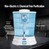 KENT Gold Plus Gravity Water Purifier | UF Technology Based | Non-Electric & Chemical Free | Counter Top | 20L Storage | White