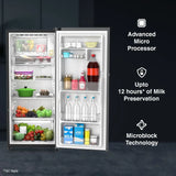 Whirlpool VitaMagic Pro 192L 3 Star Direct Cool Single Door Refrigerator | Alpha Steel | Auto Defrost | Zeolite Technology | Stabilizer Free | Up to 12 Days Garden Freshness 215 VMPRO PRM 3S ALPHA STEEL (73692)