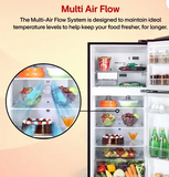 LG GL-N292DSBY 242L 2 Star Frost Free Double Door Refrigerator with Smart Inverter Compressor, Multi Air Flow, MOIST 'N' FRESH & Toughened Glass Shelves, Scarlet Bloom