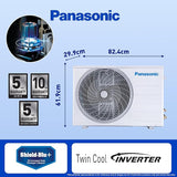 Panasonic 2 Ton 3 Star Hot and Cold Wi-Fi Inverter Smart Split AC (Copper Condenser, 7 in 1 Convertible with True AI Mode, PM 0.1 Air Purification Filter, CS/CU-KZ24AKYF, 2024 Model, White)
