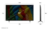 LG NanoCell AI (NANO83) 139cm (55 Inch) 4K Ultra HD Smart TV - webOS 25, α7 AI Processor 4K Gen8, HDR10/HLG, ALLM, HGIG, Intelligent Voice Recognition, Dolby Atmos, 55NANO83A6A (2025)