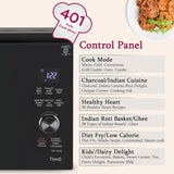 LG 32 L Scan to Cook Wi-Fi Enabled Charcoal Convection Healthy Microwave Oven (MJEN326PKW, Black, Heart Friendly, Pasteurized Milk, Ghee, Diet Fry & 360° Motorised Rotisserie for Bar-be-queing)