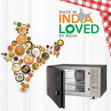 LG MJEN286VI 28L Charcoal Convection Microwave Oven with Healthy Heart Auto Cook, Diet Fry, 360° Motorised Rotisserie & Charcoal Lighting Heater, Black
