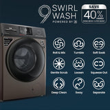 IFB 8 Kg 5 Star Powered by AI with 9 Swirl Wash, WiFi, Fully Automatic Front Load Washing Machine (SENATOR MBN 8012 CMS, Steam Refresh Program with Eco Inverter, Mocha)