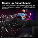 LG New Launch Soundbar SQ70TY,400W,3.1.1Ch,Dolby Atmos & DTS: X,Hi-Res Audio,Center Up-Firing Speaker,AI Sound Pro,Wow Synergy,Wireless Subwoofer,QNED Matching Bracket Inside(2024 QNED TV),Black