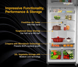 Whirlpool 467L 2star IntelliFresh Convertible Inverter Frost Free Double Door Refrigerator (IF INV CNV 515 ALPHA STEEL (21695))