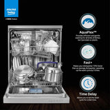 Voltas Beko 14 Place Setting Dishwasher, AquaFlex, AquaIntense (DF14S2,Silver), Free 1 Year Extended warranty