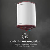 Crompton Versa ASWH-3525 25-Litre 5 Star Rated Storage Water Heater (Geyser) with Free Installation And Pipe (White),Wall 7 Year warranty on Tank