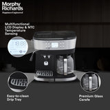 Morphy Richards DuoPresso 2-in-1 Coffee Maker|Drip & Espresso| 15 bar Pressure| Digital Display|Removable Drip Tray| Upto 10 cups* of Coffee| Keep Warm Tray| 2-Yr Warranty by Brand|Black