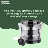 Morphy Richards Kenzo Cold Press Slow Juicer 150W | Powerful DC Motor|60 RPM for Maximum Juice Retention | Stainless Steel | Separate Juice & Pulp Containers| Reverse Function|2-Yr Warranty【Rose Gold】