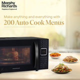 Morphy Richards 27L Convection Microwave Oven (27CGF, Black) | 200 Auto Cook Menus | 11 Power Levels | Stainless Steel Cavity | Deodorizer | 2-Year Warranty