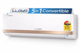 Lloyd Bliss 1.5 Ton 3 Star Inverter Split AC (5 in 1 Convertible, 100% Copper, Turbo Cool, Smart 4-Way Swing, Anti-Viral + PM 2.5 Filter, GLS18I3KWBBA, White)