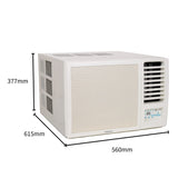 Hitachi 1 Ton 2 Star Window AC (Copper, Dust Filter, 2021 Model, RAW312HEDO, White)