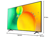 LG 177 cm (70 Inches) Nanocell Series 4K Ultra HD Smart LED TV 70NANO75SQA (Black) (2022 Model)