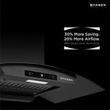 Faber Agile 60cm 1500m³/hr BLDC Autoclean Curved Shape Chimney | Built In Oil Collector | Touch & Gesture Control | 8Yr Motor, 2Yr Comprehensive Warranty by Faber- Hood Agile BLDC FL HC SC BK IN 60