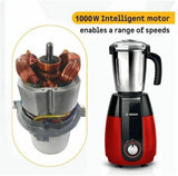 Bosch TrueMixx Pro MGM8842RIN 1000W Mixer Grinder with 4 Jars – Red & Dark Grey Metallic