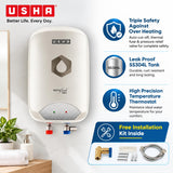 Usha Instafresh Neo 5L Instant Water Heater – White | Wall Mount
