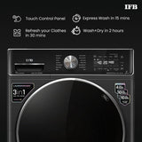 IFB 10 Kg/7 Kg/3 Kg 3-in-1, AI Powered, Fully Automatic Washer Dryer Refresher (IFB Laundrimagic®, WDR EXECUTIVE PLUS ZXB 10/7/3, 9 Swirl Wash, Eco Inverter Technology, Black VCM)