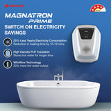 Havells Magnatron Prime 4S 15L Storage Water Heater (Geyser) | Induction Technology | Faster Heating | Hard Water Compatible