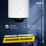 Voltas Aqua M 25L 5-Star Storage Water Heater | 2000W Copper Element | 8 Bar | Free Installation | White