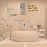 Usha Aquagenie Neo 15 Litre Storage Water Heater with Free Installation (Ivory)