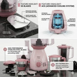 Havells Rhythm 750 Watt Mixer Grinder | 4 Jars with Food Processor Jar