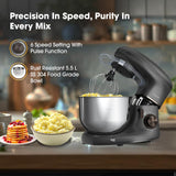 Havells Crescent 1100W Stand Mixer | 5.5L Stainless Steel Bowl | 6 Speed + Pulse Function