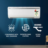 DAIKIN 0.8 Ton 2 Star Split AC (Copper Condenser, PM 2.5 Filter, FTQ28XV16WBA)