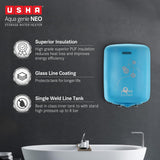 Usha Aquagenie Neo 15L Storage Water Heater (Sky Blue)