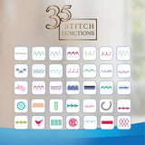 Usha Wonder Stitch Plus Automatic Sewing Machine without cover (420218572) – 23 Built-in Stitches, One-Step Buttonhole, Automatic Needle Threader, Free Arm, 860 SPM – White, Free Threads Of Joy Sewing Kit (Open box / without box)