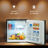 Blue Star 45L 2 Star Mini Refrigerator with Freezer, Direct Cool Refrigerator (MR60-2GB, Black)