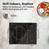 Havells 2200 Watt Infrared Induction Cooktop Glo TV22-6KV Surge Protection, Sensor Touch,Universal Utansil Compatibility, SS304 Food grade grill