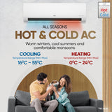 LG 3 Star (1.5) Split AC, Hot and Cold, Dual inverter Compressor, Super Convertible 5-in-1 Cooling, 5.2 kW, 2025 Model,(US-NH19BNXE)
