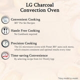 Stylista microwave oven cover compatible for LG 28 Liters Convection MJEN286UI, Dustproof, stainproof, Wipeable cover, Symmetric Pattern Beige